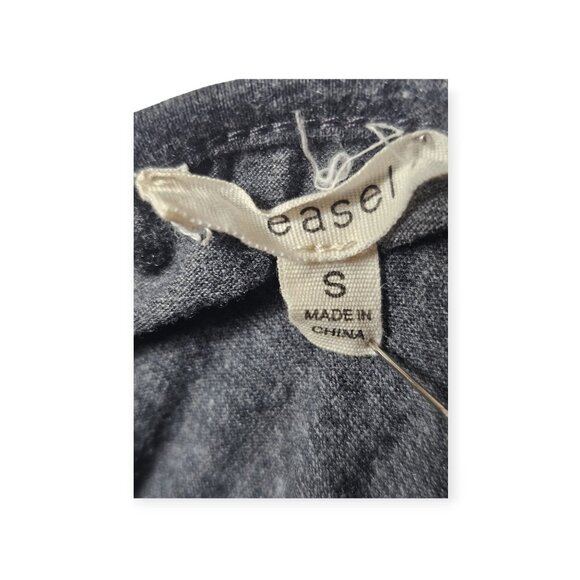 Easel Strappy Back Tank Top For Women Size S Charcoal Gray - Picture 3 of 8